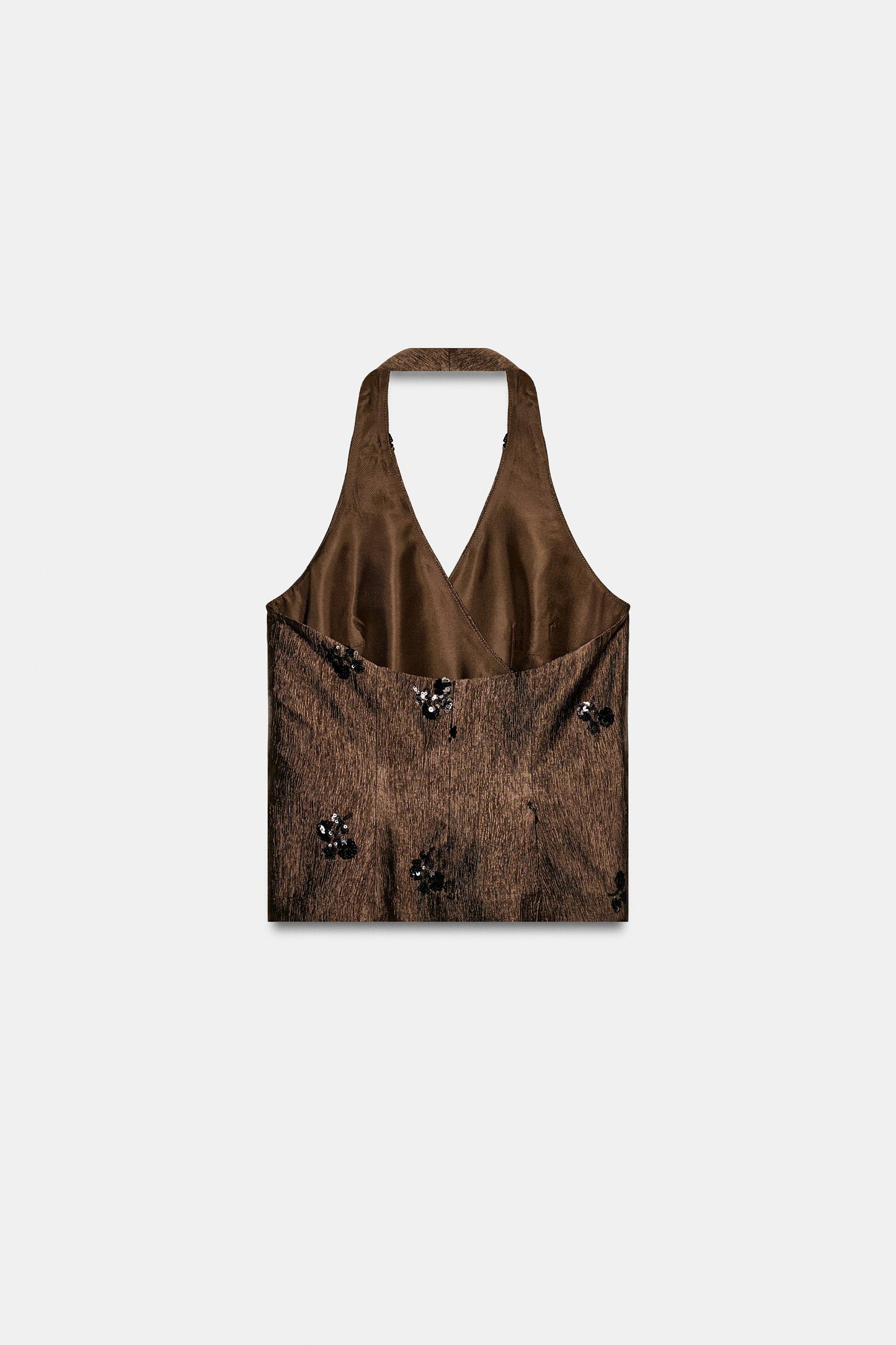 TOP À ENCOLURE AMÉRICAINE PAILLETTES