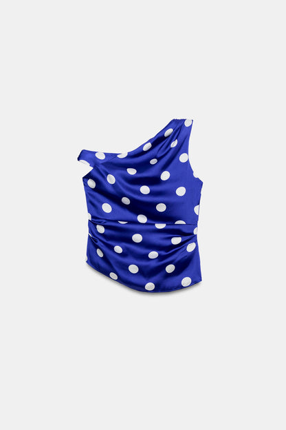 TOP À POIS ET NŒUD